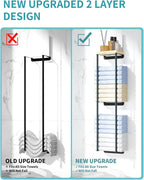 Towel Racks for Bathroom, 2 Tier Wall Towel Holder - Image 5