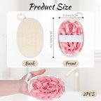 Jeffdad 2Pcs Natural Loofah Sponge, Premium Exfoliating Body Scrubber - Image 2