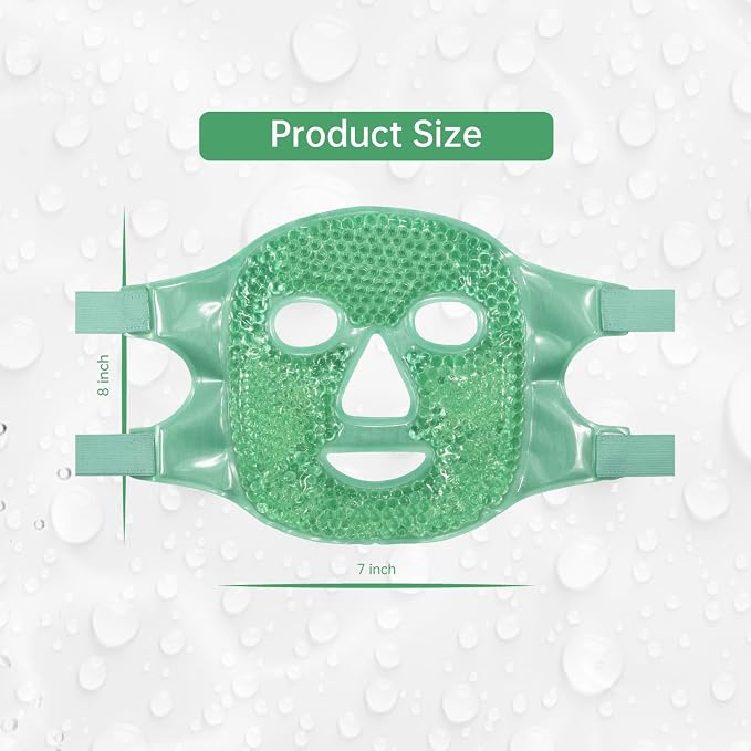 ZNÖCUETÖD Face Ice Mask Facial Ice Packs Gel Hot Cold Compress - Image 4