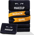 White Classic Bleach Safe Black Makeup Washcloths by WhiteClassic