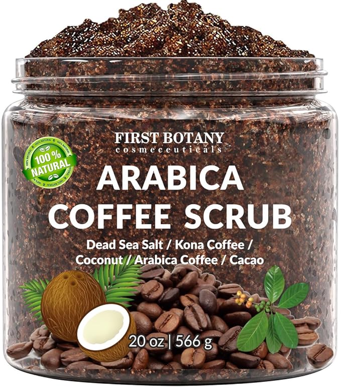 First Botany Cosmeceuticals, 100% Natural Arabica Coffee Scrub by FirstBotanyCosmeceuticals