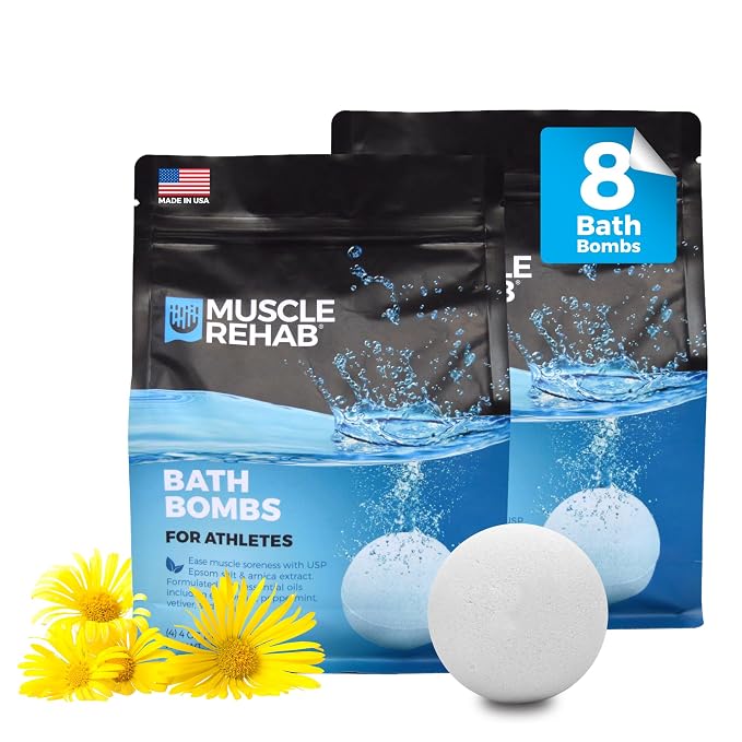 Muscle Rehab Magnesium Epsom Salt Bath Bombs by MuscleRehabSportsRecovery
