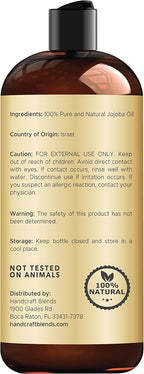 Handcraft Blends Jojoba Oil | 100% Pure and Natural | Ayurvedic Skin Care | - Image 3