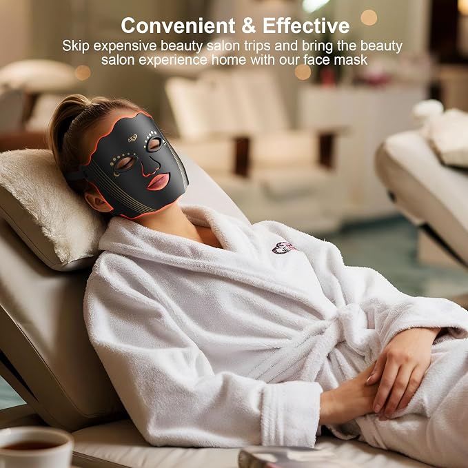 Red Light Therapy for Face, LED Face Mask Light Therapy, Rechargeable Red Light - Image 7