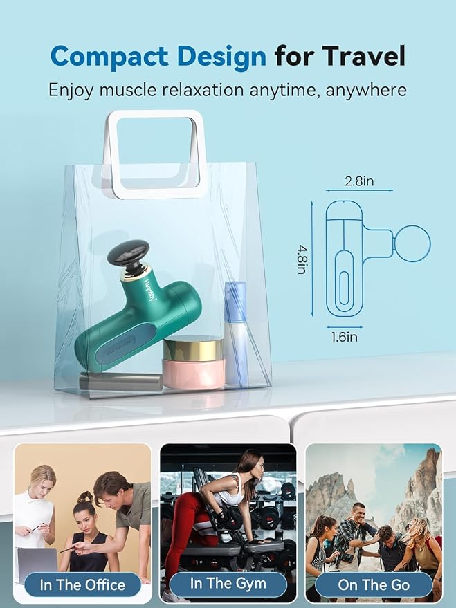 HEYCHY Super Mini Massage Gun, Percussion Deep Tissues Muscle Massager - Image 5