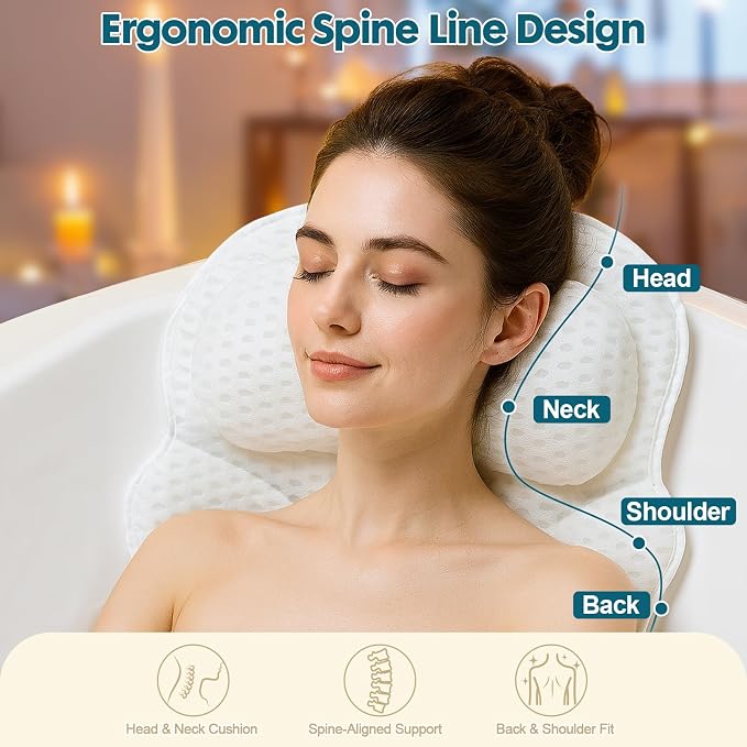 Bath Pillow Bathtub Pillow, Luxury Bath Pillows - Image 3