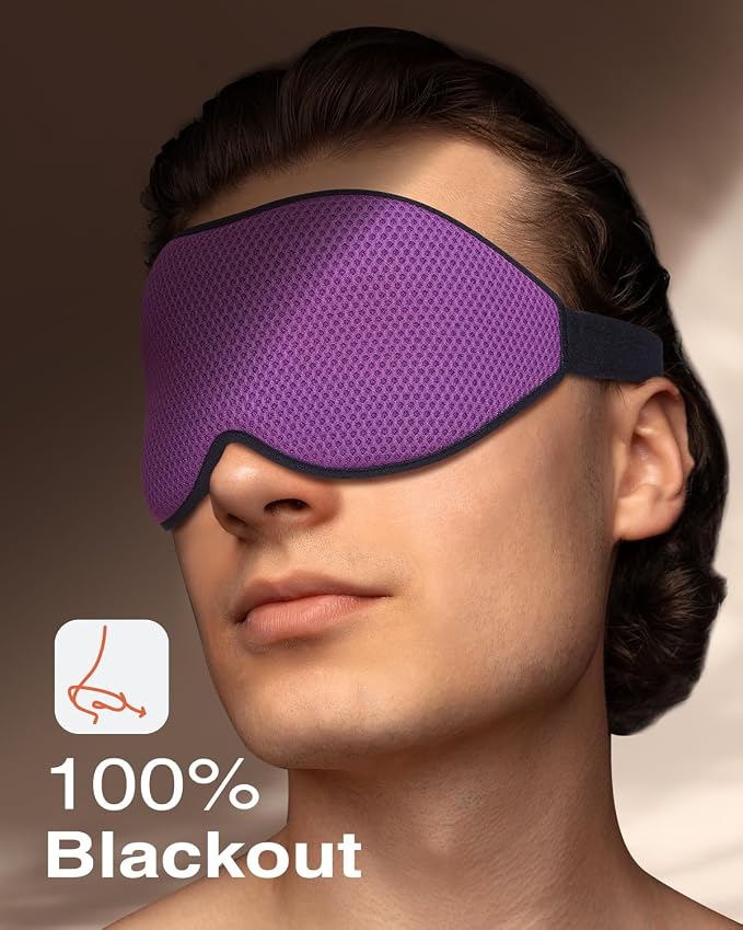 MABAO Sleep Mask for Side Sleeper, Eye Mask for Sleeping Women Men, 3D - Image 3