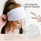 2 Pack White Wide Headbands for Women - Image 3