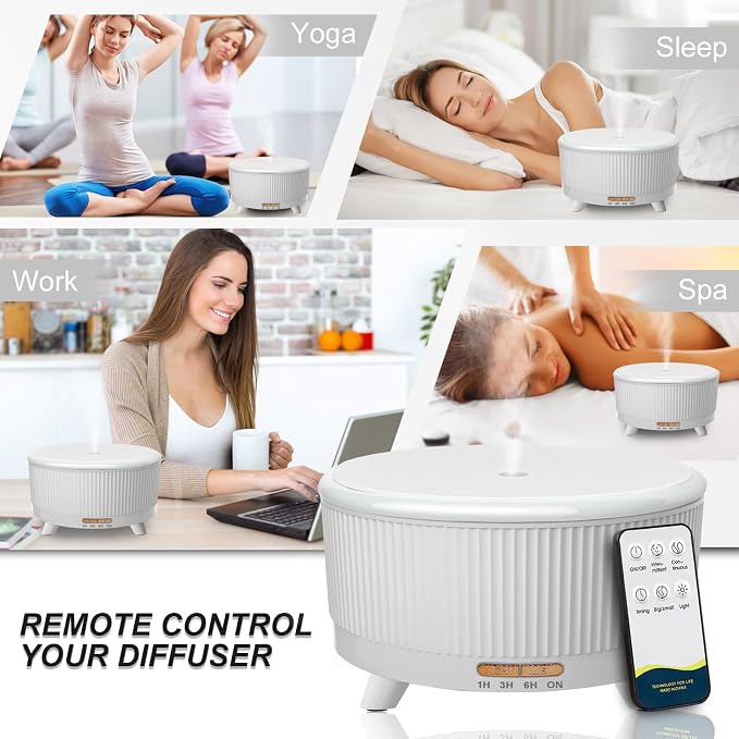Diffusers for Essential Oils Large Room, 500ml Aromatherapy Diffuser Cool Mist - Image 6