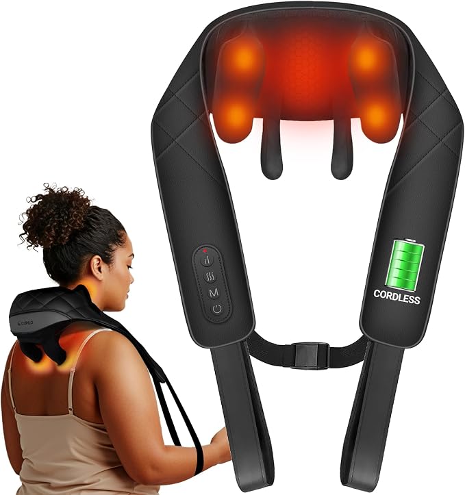 CuPiLo Cordless Neck Massager for Pain Relief Deep Tissue, FSA Eligible HSA by CUPILO