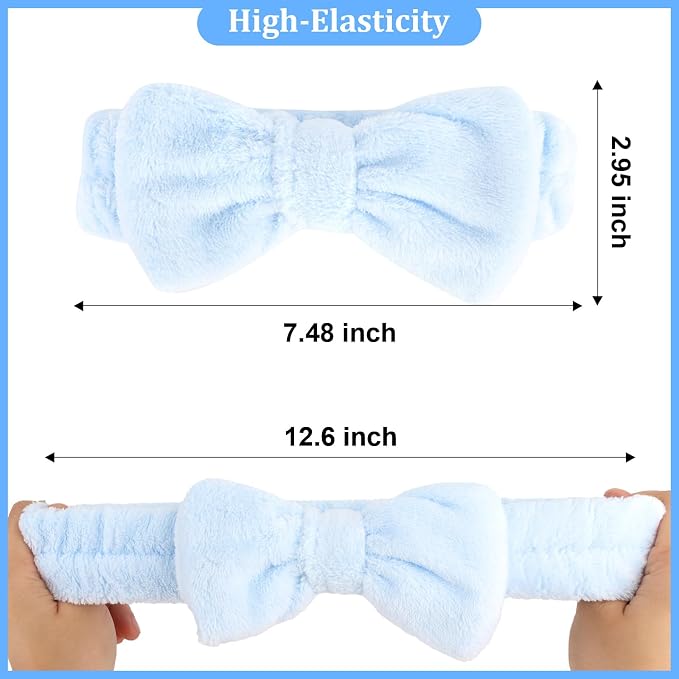 Ondder 8 Pcs Blue Spa Headbands - Image 3