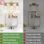 3-Light Gold Bathroom Light Fixtures, Modern Bathroom Vanity Light - Image 3