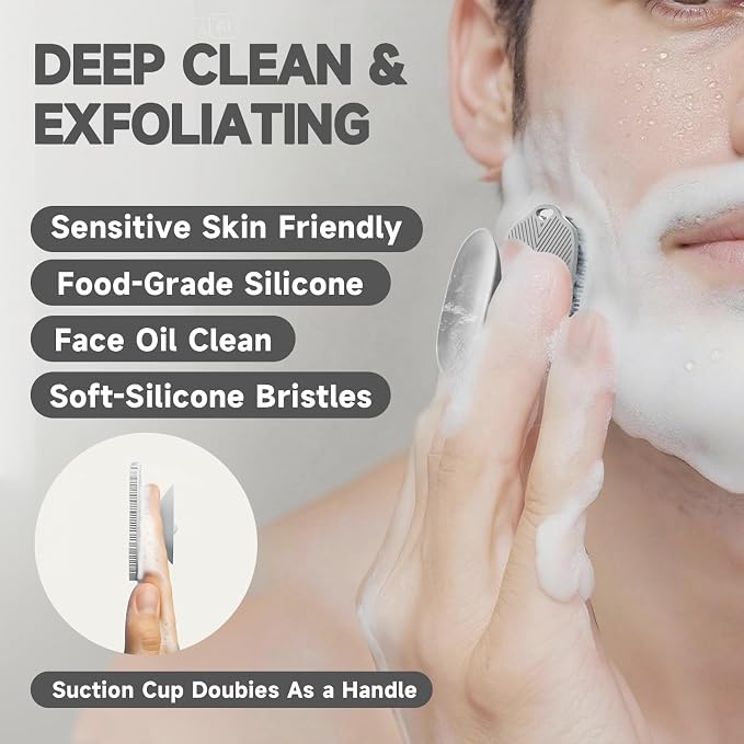 2 PCS Face Scrubber, Soft Silicone Face Exfoliator - Image 2