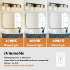 5-Light Black and Gold Bathroom Vanity Light, Bathroom Light Fixtures, Wall - Image 7