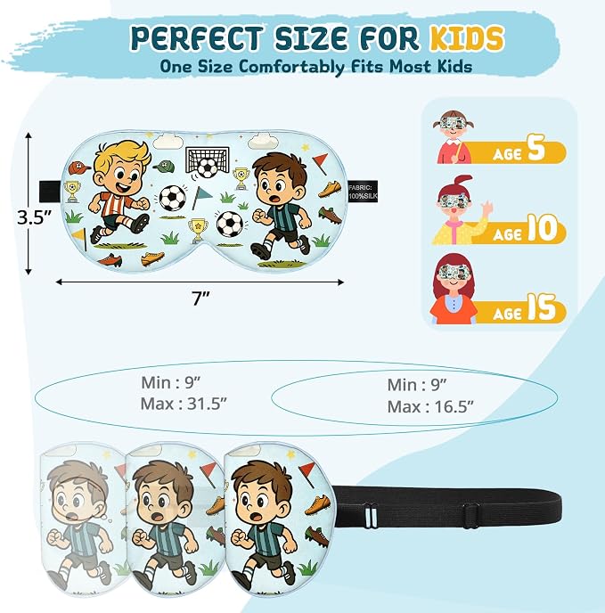 Kids Sleep Mask – 100% Mulberry Silk Eye Mask - Image 5
