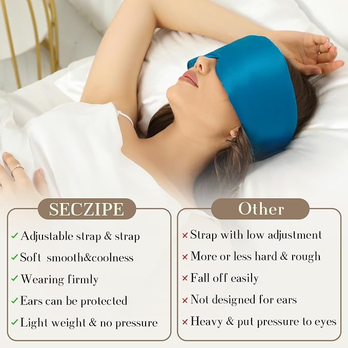 SECZIPE 100% Mulberry Silk Sleep Mask Eye Mask - Image 7