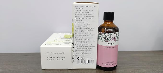 Thyme 3.38fl.oz Essential Oil, PHATOIL Aromatherapy Essential Oils - Image 8