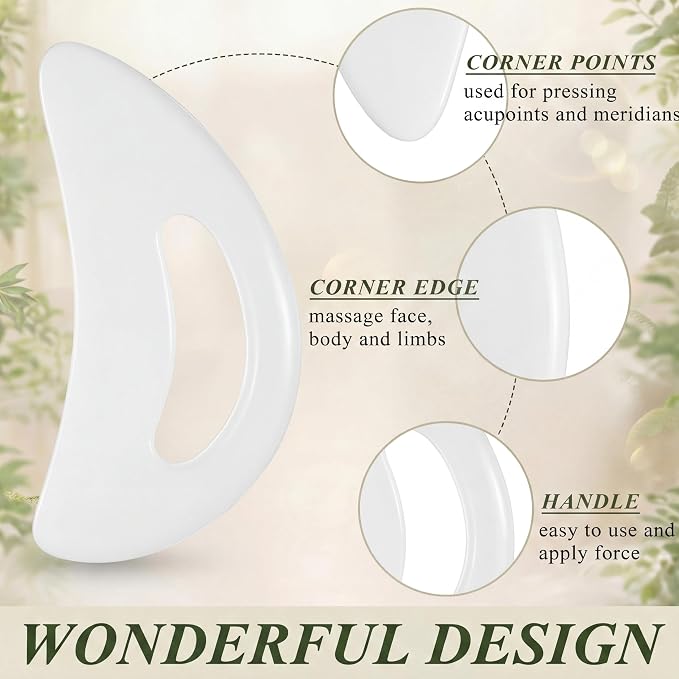 BBTO 2 Pcs Body Gua Sha Tool Large Resin Scraping Tools - Image 3