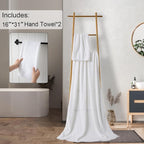 Hand Towels Set 2 Pack-16“x31”, Ultra Soft Microfibers Bathroom Towel Set - Image 6