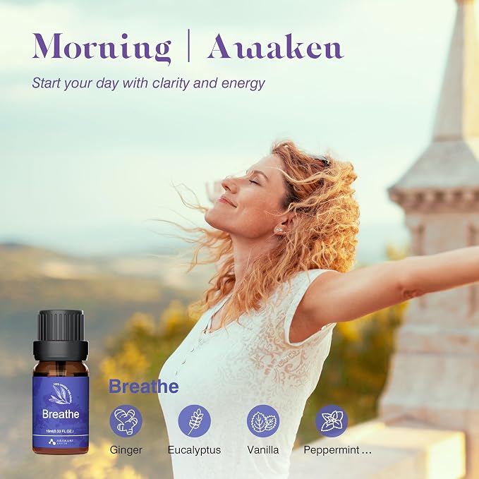 ASAKUKI Essential Oils for Diffuser –6 Mood Essential Oil Blends for Morning to - Image 3