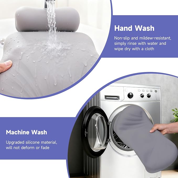 Silicone Bath Pillow, Upgraded Bath Pillows - Image 7