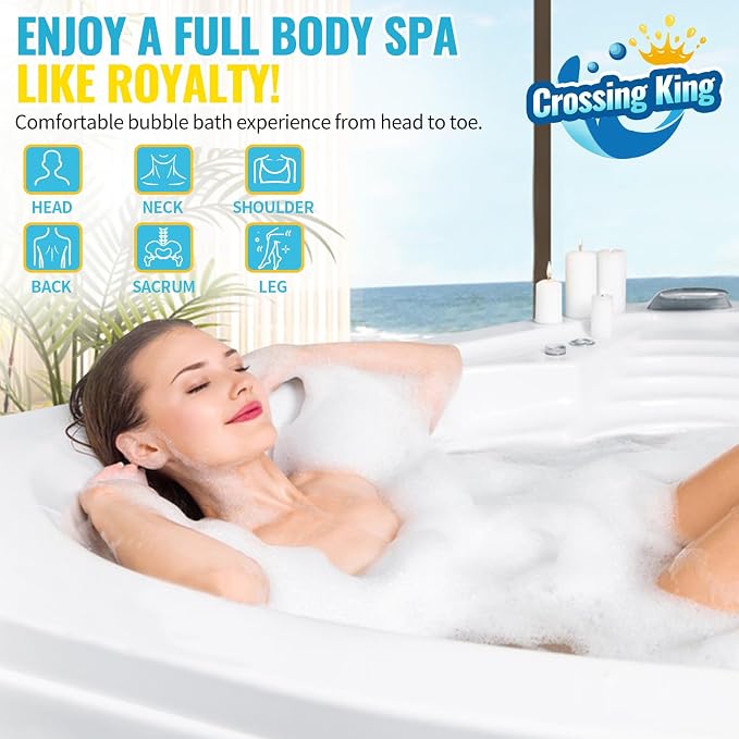 Crossing King Bubble Bath Mat Tub Spa Massager, Portable Spa Bubble Bath - Image 7