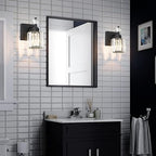 PRESDE 1-Light Bathroom Vanity Light, Modern Matte Black Wall Sconce - Image 2