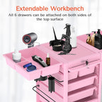 TASALON Pink Lockable Salon Cart - Image 5