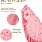 2-Pack Shower Foot Scrubber Mat, Strong Grip Silicone Back and Foot Washer - Image 7