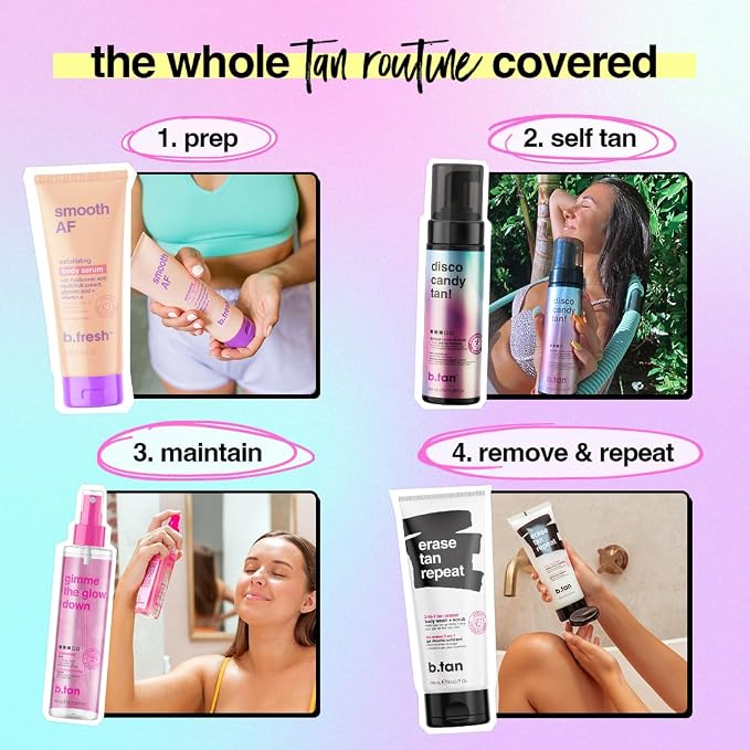 b.tan Dark Self Tanner Mousse | Disco Candy Tan - Image 6