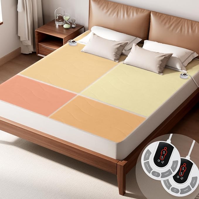 GOTCOZY Multi-Zone Heated Mattress Pad King Size by EASYTOCHOOSEEASYTOLOVE