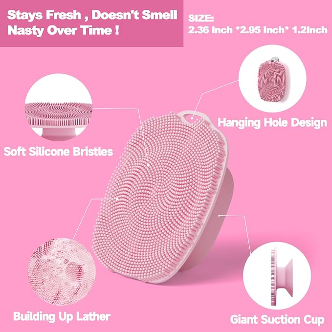 2 PCS Face Scrubber, Soft Silicone Face Exfoliator - Image 5