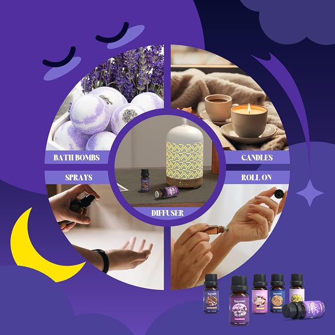 SALKING Sleep Essential Oils Set, Pure and Natural Essential Oils, Fragrance - Image 7