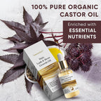 Castor Oil Organic Cold Pressed Unrefined Glass Bottle, Eyebrow Eyelash Growth - Image 8