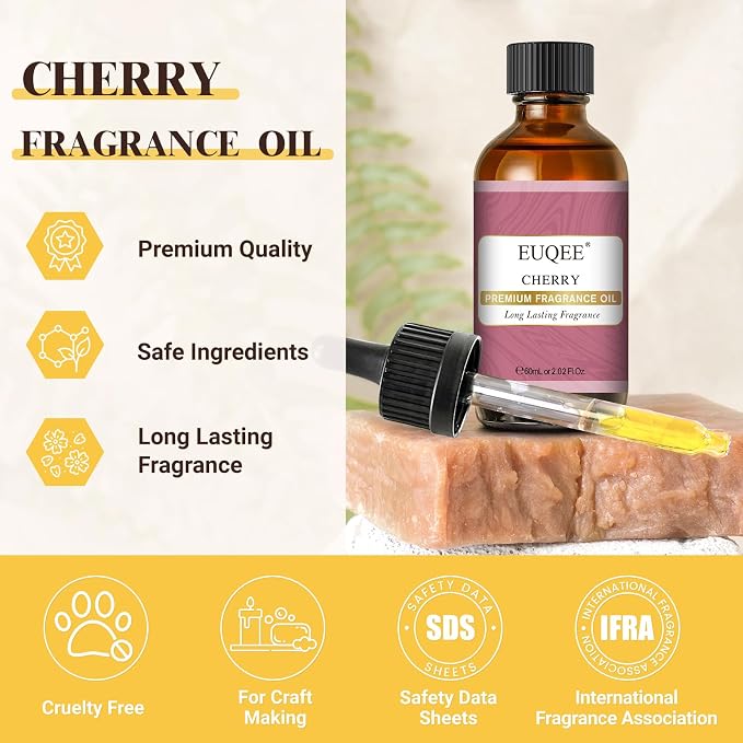 EUQEE 2.02 Fl oz Cherry Fragrance Oil, 60ml Premium Essential Oil - Image 2
