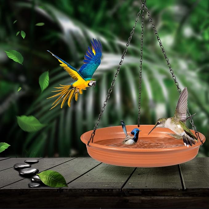 Hanging Bird Bath Hanging Bird-Feeder - Image 8