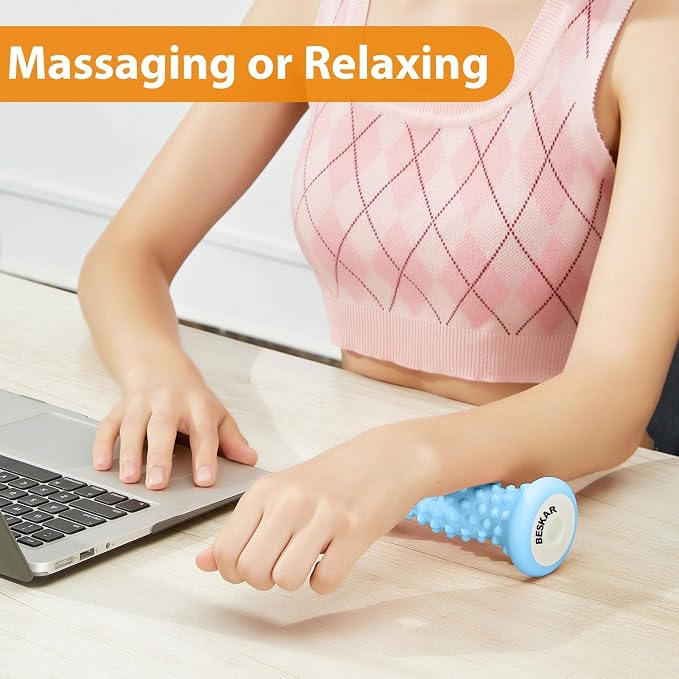 BESKAR Foot Massager Roller for Plantar Fasciitis Relief, Portable Feet Roller - Image 5