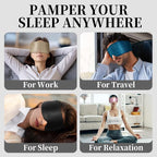 100% Mulberry Silk Sleep Mask, Large Eye Cover - Image 7