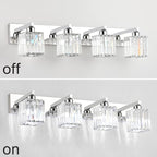 Aipsun Bathroom Light Fixtures Crystal Modern Vanity Lighting Fixtures 4 Light - Image 2