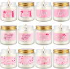 Valentine's Day Pink Scented Candles-12Pcs 3.5oz Each-Natural Plant Essential - Image 5