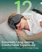 Bluetooth Sleep Mask with Wireless Headphones – Soft 3D Contoured Eye Mask - Image 6