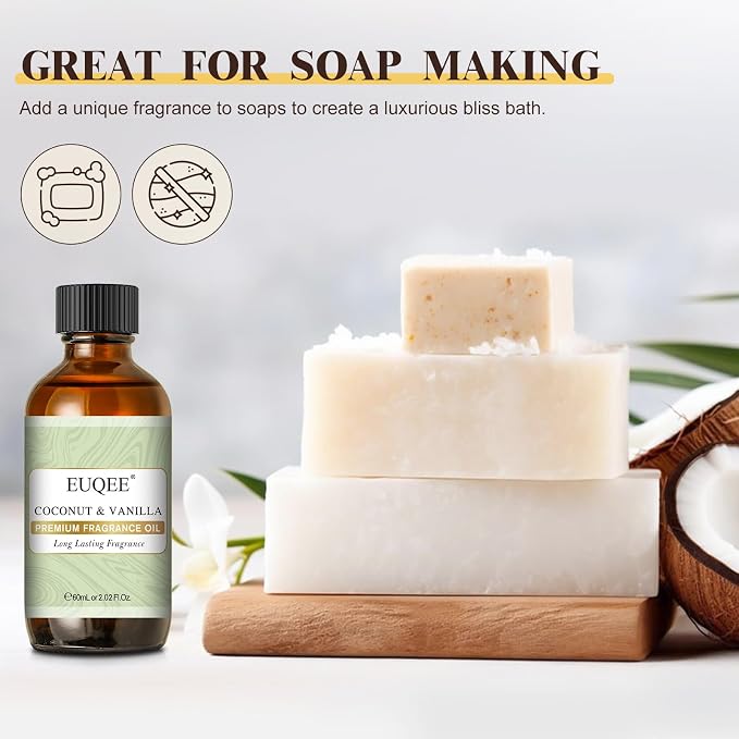 Coconut & Vanilla Fragrance Oils, Premium Essential Oils - Image 6