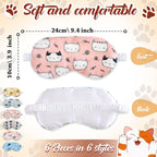 Cuffbow 6 Pack Plush Sleep Mask Set, Cute Plush Eye Masks - Image 2