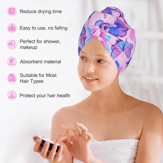 Basumee Microfiber Hair Towel Wrap - Image 4
