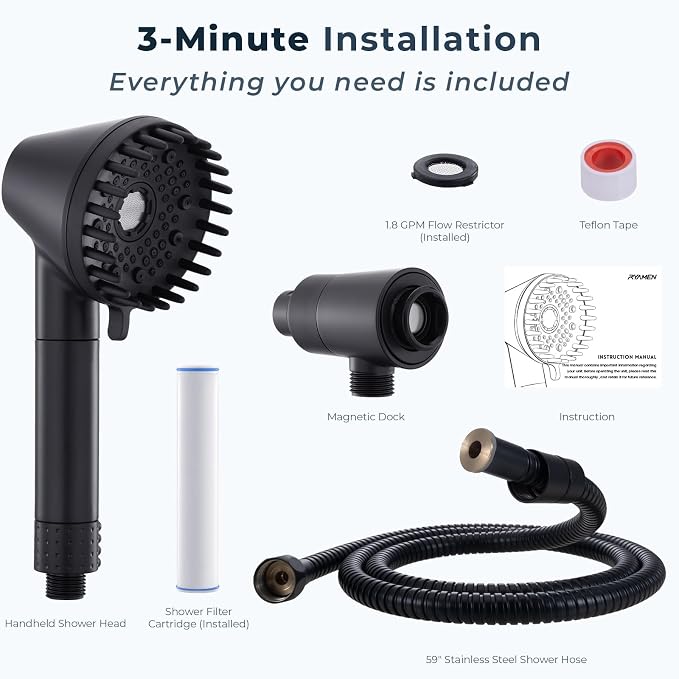 Ryamen 2026 Magnetic Filtered Shower Head - Image 9