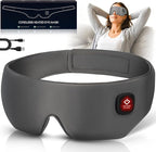 Silk Cordless Heated Eye Mask, Washable Sleep Mask Warm Compress Mask Soft by Unknown