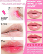 Plumping Lip Glow Oil, Hydrating Tinted Lip Oil Gloss, Transparent Toot Lip Oil - Image 5