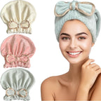 Jseng Microfiber Hair Towel Caps by Jseng