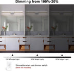 LED Modern Bathroom Light Fixtures 18W Brushed Nickel Vanity Lights Bar 5CCT - Image 7