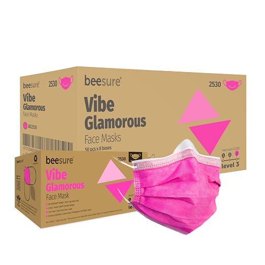 BeeSure - BE2530case Vibe Face Masks, Glamorous Pink by Beesure